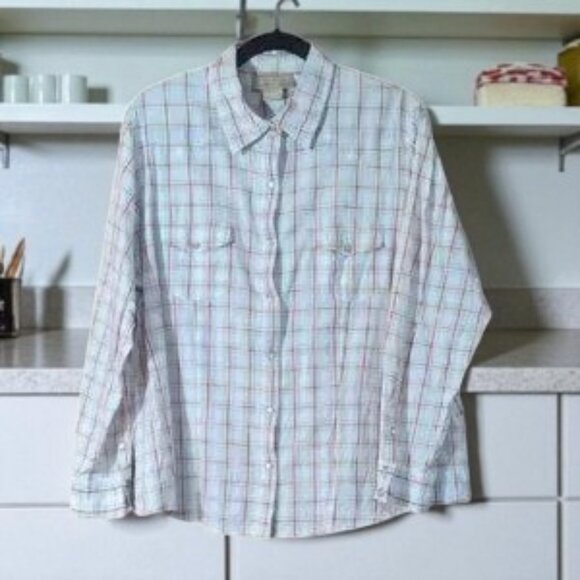 Cotton Ginny Plus Button Down Top - Picture 1 of 5